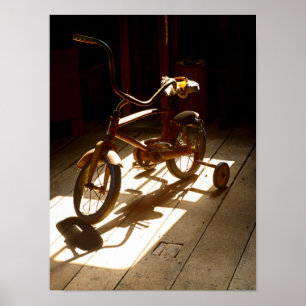 Kinderfiets bij de voormalige graanmolen poster