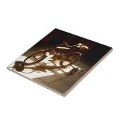 Kinderfiets in de voormalige rist-fabriek tegeltje (Zijkant)