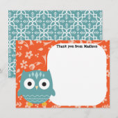 Kinderflatpanel Hartelijk dank voor blauwe kieuwen Bedankkaart (Voorkant / Achterkant)