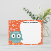 Kinderflatpanel Hartelijk dank voor blauwe kieuwen Bedankkaart (Staand voorkant)