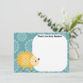 Kinderflatpanel Hartelijk dank voor de egel Bedankkaart (Staand voorkant)