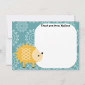 Kinderflatpanel Hartelijk dank voor de egel Bedankkaart (Voorkant)