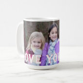 Kinderfoto cadeau Mok voor mama | Moederdag (Voorkant links)