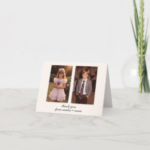 Kinderfoto Huwelijk Vintage Momentopname Schattig Bedankkaart