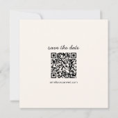 Kinderfoto QR-code Save the Date Vintage Kaart (Achterkant)