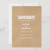 Kinderfoto's bewaar de datum Rustic Boho Kaart (Achterkant)