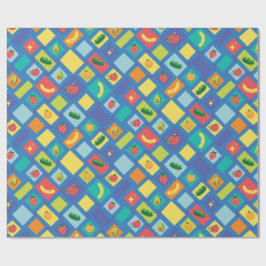 Kinderfruit en -groente cadeaupapier