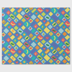 Kinderfruit en -groente cadeaupapier