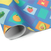 Kinderfruit en -groente cadeaupapier (Rol Hoek)