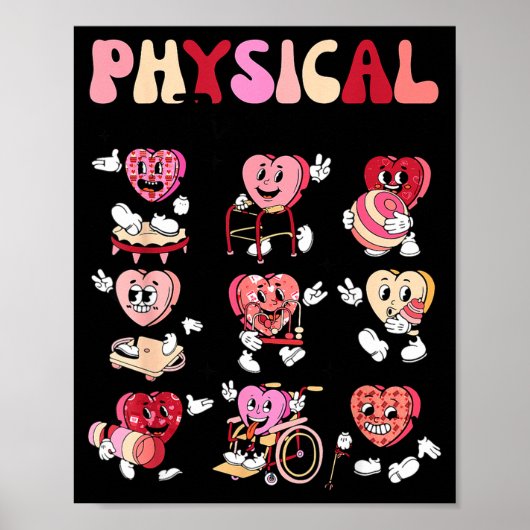 Kinderfysiotherapie Pt Pta Gelukkig Valentijnsdag Poster (Voorkant)