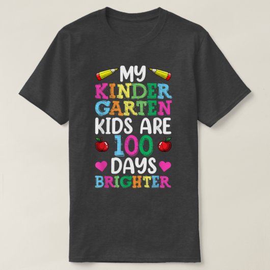 Kindergarten 100th Day Of School Teacher Shirt, Me T-shirt (Design voorkant)