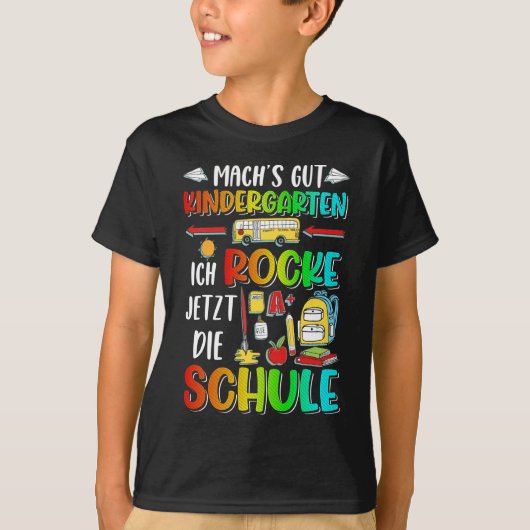 Kindergarten Abschied Junge Mädchen Schule Schulki T-shirt (Voorkant)