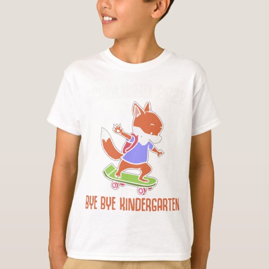 Kindergarten Abschied Schulkind Fuchs T-shirt (Voorkant)