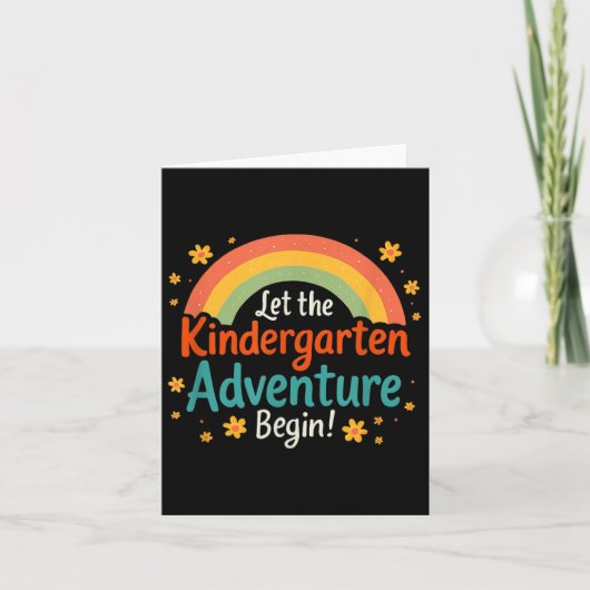 Kindergarten Adventure Rainbow Eerste schooldag Kaart (Voorkant)