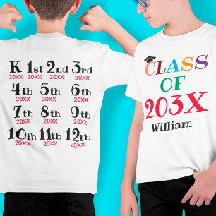 Kindergarten Afstuderen Aangepaste jaren T-shirt