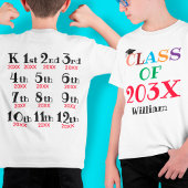 Kindergarten Afstuderen Aangepaste jaren T-shirt