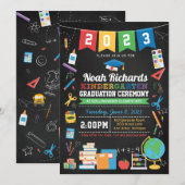 Kindergarten Afstuderen-alkboard elk jaar banner Kaart (Voorkant / Achterkant)