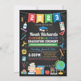 Kindergarten Afstuderen-alkboard elk jaar banner Kaart