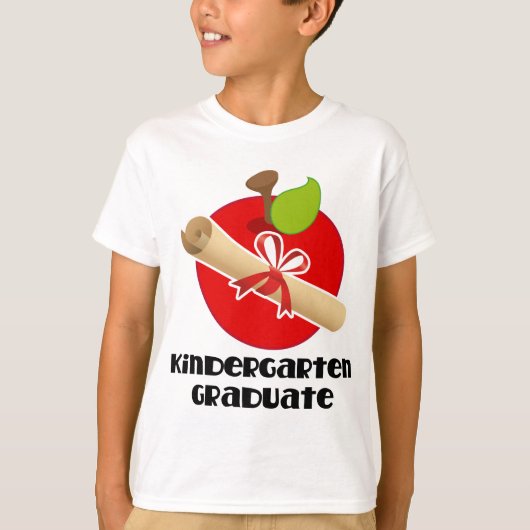 Kindergarten Afstuderen Apple Diploma T-shirt (Voorkant)