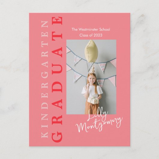 Kindergarten Afstuderen Briefkaart 5 Foto's (Voorkant)