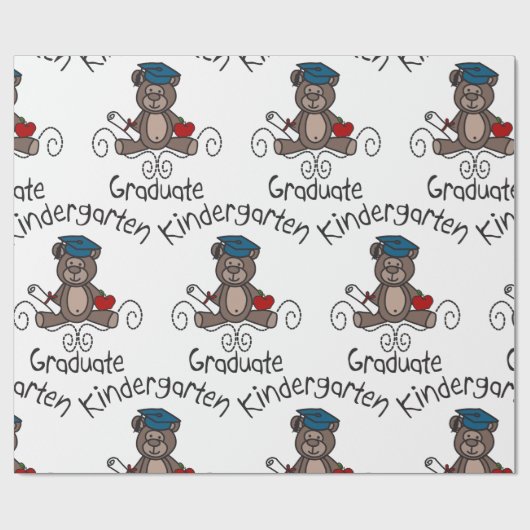 Kindergarten Afstuderen Cadeaupapier (Vlak)
