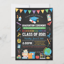 Kindergarten Afstuderen Ceremony Chalkboard Kaart