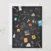 Kindergarten Afstuderen Ceremony Color Chalkboard Kaart (Achterkant)