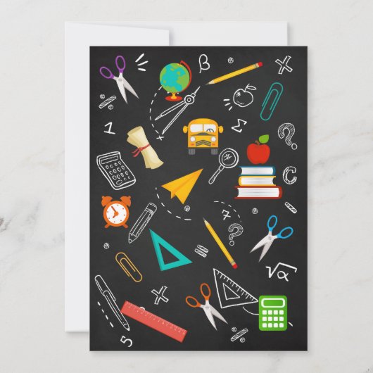 Kindergarten Afstuderen Chalkboard Kaart (Achterkant)