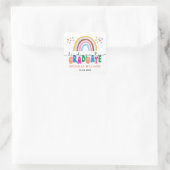 Kindergarten Afstuderen de kleurrijke regenboog Vierkante Sticker (Tas)