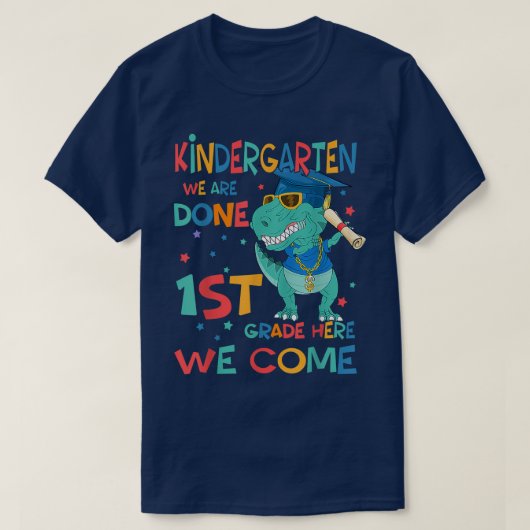 Kindergarten Afstuderen Dinosaur T-shirt (Design voorkant)
