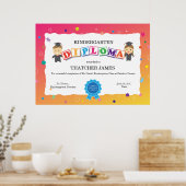 Kindergarten Afstuderen Diploma Poster (Keuken)