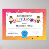 Kindergarten Afstuderen Diploma Poster (Voorkant)