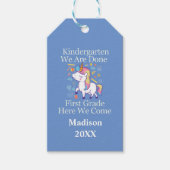 Kindergarten Afstuderen First Grade Unicorn Cadeaulabel (Voorkant)