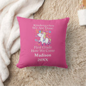 Kindergarten Afstuderen First Grade Unicorn Gift Kussen (Deken)