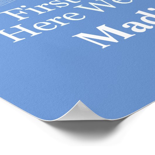 Kindergarten Afstuderen First Grade Unicorn Poster (Hoek)