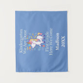 Kindergarten Afstuderen First Grade Unicorn Wandkleed (Voorkant)