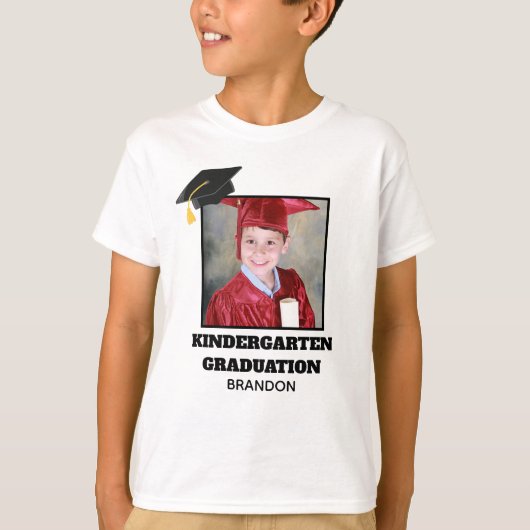Kindergarten Afstuderen Foto Aangepast Afstuderen T-shirt (Voorkant)