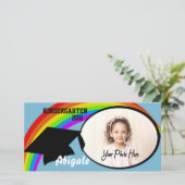 Kindergarten Afstuderen Fotoaankondiging Aankondiging (Staand voorkant)