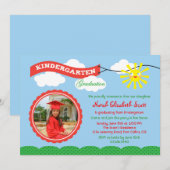 Kindergarten Afstuderen Fotouitnodiging Kaart (Voorkant / Achterkant)