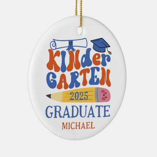 Kindergarten Afstuderen Keramisch Ornament (Rechts)