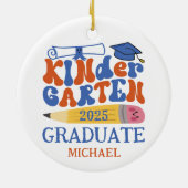 Kindergarten Afstuderen Keramisch Ornament (Achterkant)