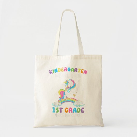 Kindergarten Afstuderen Magical Unicorn Kinder Gir Tote Bag (Voorkant)