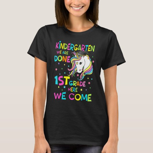 Kindergarten Afstuderen Magical Unicorn voor kinde T-shirt (Voorkant)