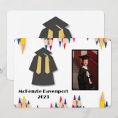 Kindergarten Afstuderen met gekleurde pennen Foto  Kaart (Voorkant / Achterkant)