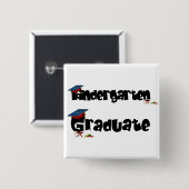 Kindergarten Afstuderen overhemden en cadeaus Vierkante Button 5,1 Cm (Voorkant /achterkant)