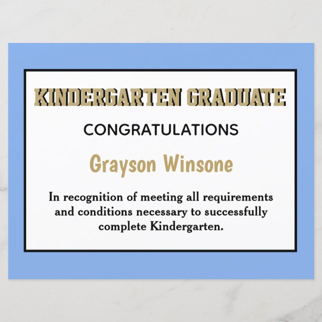 Kindergarten Afstuderen Plaat (Voorkant)