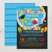 Kindergarten Afstuderen Pool Party - Boy B Kaart (Voorkant / Achterkant)