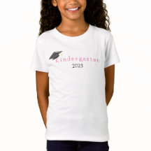 Kindergarten Afstuderen Roze Afstudeerder Pet T-Sh