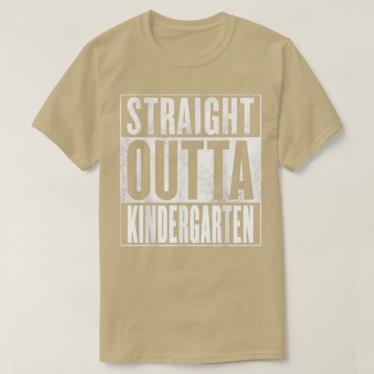 Kindergarten Afstuderen - Straight Outta Kindergar T-shirt (Design voorkant)