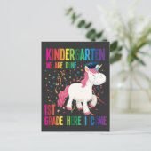 Kindergarten Afstuderen Surprise First Grade Kinde Briefkaart (Staand voorkant)